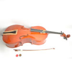 4/4 Retro Style Cello Case Bow Rosin - Image 2