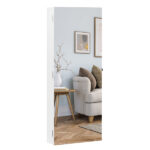 The Whole Surface PVC Film Wall Hanging Door With Lock Jewelry Cabinet Fitting Mirror Cabinet - Image 4