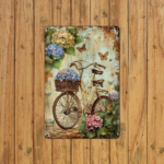 CIFbuy Retro Bicycle | 8x12 Inch Metal Tin Sign Waterproof Rustproof Vintage Wall Decor Classic Bicycle Pattern Hanging Plaque For Bedr TikTok, TikTok, Bedr Self-pickup Logiopics - Image 4