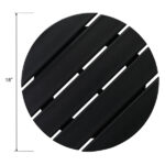 46*46*46cm Single Layer Round HDPE Side Table Black - Image 30