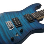 [Do Not Sell on Amazon] GST Stylish H-H Pickup Tiger Stripe Electric Guitar Kit with 20W AMP Bag Guitar Strap Blue - Image 30