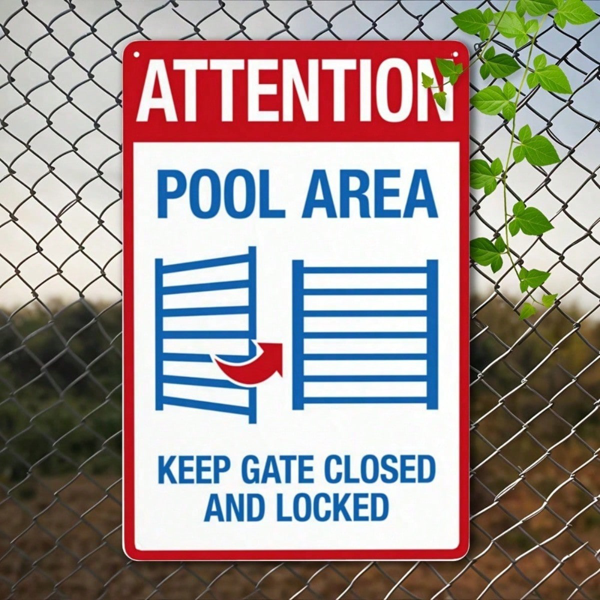 8c661a5a-849f-4d86-b140-93764e380787.png CIFbuy Vintage Iron Pool Safety Warning Sign 8x12 Inch" Keep Gate Closed & Locked Metal Plaque, Metal Plaque, Waterproof Rustproof Outdoor Yard Decor 8x12 InikTok, 8x12 InikTok, t Self-pickup Logiopics - Image 1
