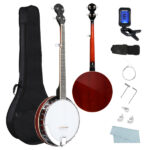 Full Size 5 String Right Handed Banjos Set with Closed Solid Sapele Back & Premium Mahogany Neck and Premium Accessories - Image 2
