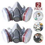 2 Pack 7in1 Half Face Mask , Two Filters Included - Facepiece Not NIOSH approved (US Logistics only For USPS.TK/TMEU only For self-pickup)