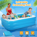 Inflatable Swimming Pools Inflatable Lounge Pool for Kids Baby Adult Inflatable Water Ball Pool for Outdoor Garden Backyard Summer Water Party 120*72*24in No shipments on weekends - Image 3