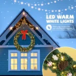48in 150 Lights 450 Branches PVC Bow Decoration Garland Garden Garland Decoration Green - Image 6
