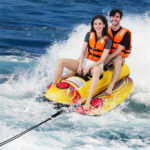 Yellow Inflatable Towable Tube Banana Boat for Boating - Image 8