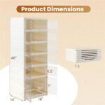 6-Tier Foldable Shoe Rack with Clear Doors, No-Tool Assembly Shoe Storage Organizer for Entryway Closet - Image 6