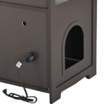 Litter Box Enclosure, Cat Litter Box Furniture with Hidden Plug, 2 Doors,Indoor Cat Washroom Storage Bench Side Table Cat House, Large Wooden Enclused Litter Box House, Esspresso - Image 17