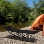 Same Code 17997929 Folding Camping Cot Bed with Soft Pad, Portable Outdoor Cot, Adults Sleeping Bed for Home Office Nap Beach Travel, Black - Image 17