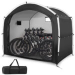 7.2×5.1×6 Ft Outdoor Bike Storage Shed Tent Waterproof Bicycle Shelter for 5 Bikes - Image 3