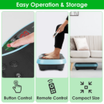 Vibration Exercise Machine With Resistant Bands Remote Control Whole Body Vibration Platform Workout Equipment Home Fitness Training Equipment For Weight Loss Fat Burner - Image 5