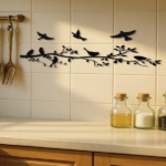 CIFbuy Modern 5-Piece iron Bird Wall Art Set Rustproof Waterproof Living Room Bedroom Patio Garden Durable Indoor Outdoor Home Décor Unique Housewarming Wedding Birthday Gift (TikTok, temu pick-up service) - Image 4
