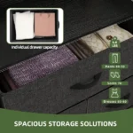 7-Drawer Black-Gray Fabric Dresser withe Steel Frame for , Living Room and Study Room (Shipment from Walmart) - Image 6