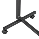 Multifunctional Adjustable Bedside Table MDF + Iron Movable Sofa Side Table 4-Wheeled Small Computer Desk with Brakes 26.5*16.5*27~44in Dark Wood Grain Color - Image 39