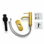 Single Handle Bathroom Faucet Lavatory Faucet Stainless Steel Single Hole-T10, Brushed Gold[Unable ship on weekends, TK/TEMU only for pickup, only TX10643 warehouse supports GOFO] - Image 10