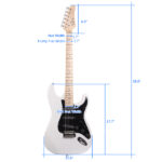 GST Stylish Electric Guitar Kit with Black Pickguard White - Image 18