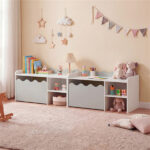 Kids Toy Storage Organizer with Movable Drawer & Anti-Tipping Kit for Playroom Nursery - c - Image 3