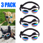 3PCS Pet Dog Goggles Protection Doggles Sunglasses for Small Medium Breeds White (US Logistics only For USPS.TK/TMEU only For self-pickup)