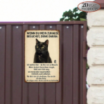 CIFbuy 1pc Vintage German Black Cat Metal Sign, Retro" Iron House Rules Quote Wall Art, 2D Flat Unframed Weatherproof Rustproof UV Resis Sign, RetrikTok, Sign, RetrikTok, t Self-pickup Logiopics - Image 7