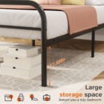 Full Metal Platform Bed Frame with Steel Slat Support, Underbed Storage, No Box Spring Needed, Easy Assembly(Shipment from Walmart) - Image 4