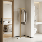 Clothing Rack, Golden Metal Freestanding Heavy Duty Clothes Rack with Marble Base, Multipurpose Garment Hanger for Bedroom, Hat, Scarf, Jacket - Image 7
