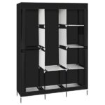 71" Portable Closet Wardrobe Clothes Rack Storage Organizer with Shelf Black - Image 8