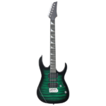 170 Model 39in Electric Guitar HSH Pickups Black complete starter kit suit for Hard Rock Tiger-striped Green - Image 2