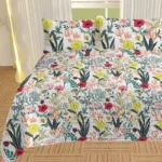 3 pcs Colorful Wildflower Botanical Quilted Bedspread Set, Vibrant Floral Print Quilt Set with Pillow Shams, Lightweight Reversible Coverlet, Boho Garden Bedding for Bedroom Decor temu can only be self-picked up - Image 25