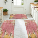 Three-piece kitchen rug set, non-slip and washable, abstract pattern kitchen hallway rug, soft and comfortable, suitable for sinks, floors, entrances, hallways and bathrooms. - Image 8