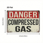 CIFbuy Danger Compressed Gas Metal Sign 8x12 Inch Tin Warning Sign, 2D Flat Printed Iron Square Wall Art For Home Bar Garage Club Resta TikTok, TikTok, Self-pickup Logiopics - Image 2