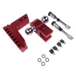Adjustable Red Trailer Hitch Fits 2" Receiver 6" Drop Solid Tube Hitch 12500 LBS - Image 5