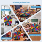 24" Spinning Prize Wheel with Foldable Stand Stand-Up & Tabletop Fortune Wheel - Multicolor - Image 10