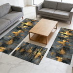 Three-piece kitchen rug set, non-slip and washable, abstract pattern kitchen hallway rug, soft and comfortable, suitable for sinks, floors, entrances, hallways and bathrooms. - Image 10