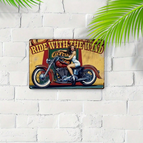 8e0160ec-cb38-42b6-a208-82d9534163aa.png CIFbuy Retro Motorcycle Metal Tin Sign, Vintage Look Wall Art, Home Bar Cafe Garden Office Kitchen SikTok, SikTok, Self-inckup Logiopnramed - Image 1