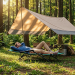 Portable Dual Purposes Extendable Folding Reclining Chair Green - Image 11