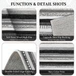 Three-piece kitchen rug set, non-slip and washable, abstract pattern kitchen hallway rug, soft and comfortable, suitable for sinks, floors, entrances, hallways and bathrooms. - Image 10
