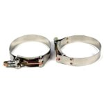 Universal 3" Inch Aluminum Intercooler Piping U-Pipe Kit+Coupler Black+T-Clamps - Image 8
