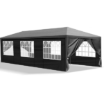 Same Code 52688135 10'x30' Outdoor Party Tent with 8 Removable Sidewalls, Waterproof Canopy Patio Wedding Gazebo Black - Image 3
