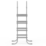 4-Step 52in Iron Pool Ladder (Gray Frame + Gray Steps)