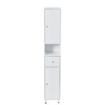 White particleboard with melamine veneer, 30*30*170cm, two doors, one drawer, one shelf, bathroom vanity - Image 8
