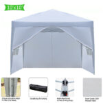 3 x 3m Two Doors & Two Windows Practical Waterproof Right-Angle Folding Tent White - Image 29