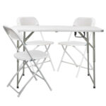 4ft Foldable Lift Patio Plastic Table White SAME AS 21616655 - Image 14