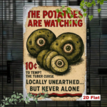 CIFbuy Vintage Halloween Metal Sign Funny Potato Eyes Wall" Art, Tin Plaque Creative Holiday Home Bar Decor EyeikTok, EyeikTok, t Self-pickup Logiopics - Image 7