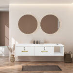 Same code 39231790 15mm E0 particleboard linen two draw three holes with lock salon cabinet white - Image 10