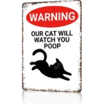 CIFbuy Funny Cat Metal Wall Art Vintage Wall Decor Plaque For Home Wall Hanging (TikTok, temu pick-up service)