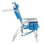 Same Code 12975209 63*70*99cm Heightened Oxford Cloth Silver White Aluminum Tube Bearing 100kg Beach Chair Blue - Image 17