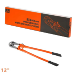 Heavy-Duty Mini Bolt Cutter 12" for Cutting Fence, Steel Wire, Small Chain, Screws, and Rivet, with Soft Grip Rubber Ergonomic Handle Cutters