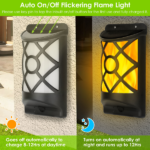 96 LED Dancing Flame Solar Stake Lights with Light Sensor Auto On Off, 1200mAh Battery Up To 12 Hours Working IP65 Waterproof ABS Landscape Lighting for Yard Patio Pathway Lawn - Image 6