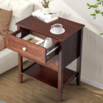 Wood Nightstand End Side Table with 2 Drawer for Living Room, Bedroom - Image 11